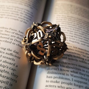HUGE Iron Warden D20: 3D Printed Metal RPG Dice