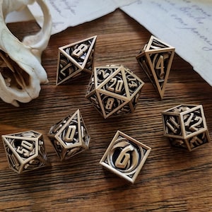 Moonweaver D12 3d printed metal Dice RPG dice D20 metal image 5