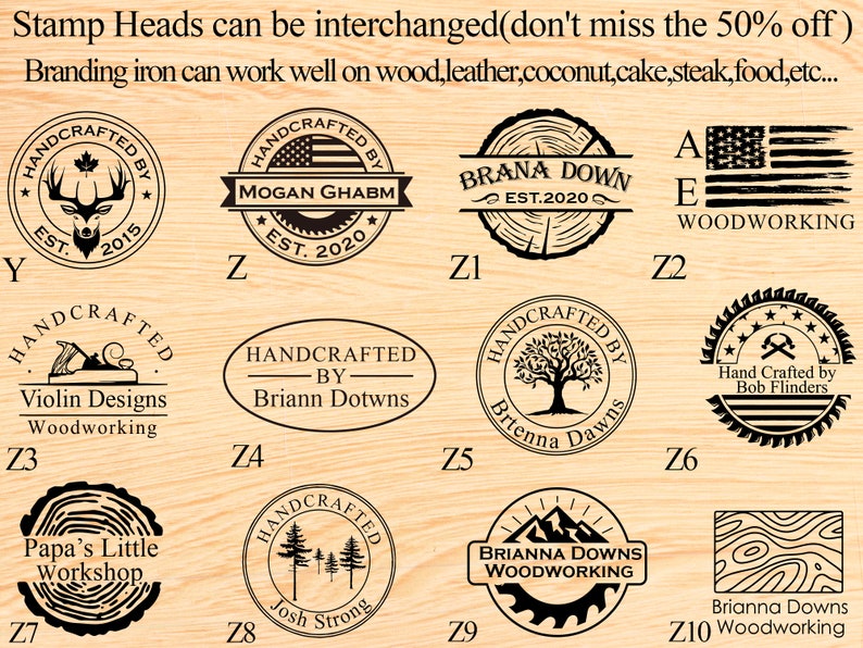 Custom Wood Stamp With Electric Heater Wood Branding Iron Etsy