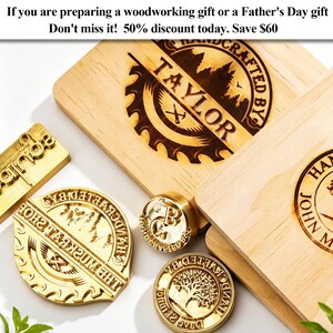 Custom Branding Iron for Woodworking, Personalized Adjustable Temp Electric Wood Burning Stamp for Gift, Wood Branding Iron Custom image 3