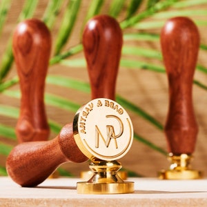 Custom Wedding Initial Wax Seal Stamp Kit, Personalised Wax Stamp Kit for Gift, Couples Initials Wax Seal Kit Custom, Personalised Wax Seal