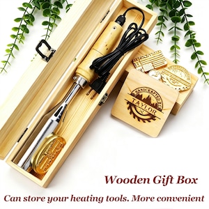 Custom Branding Iron for Woodworking, Personalized Adjustable Temp Electric Wood Burning Stamp for Gift, Wood Branding Iron Custom image 9
