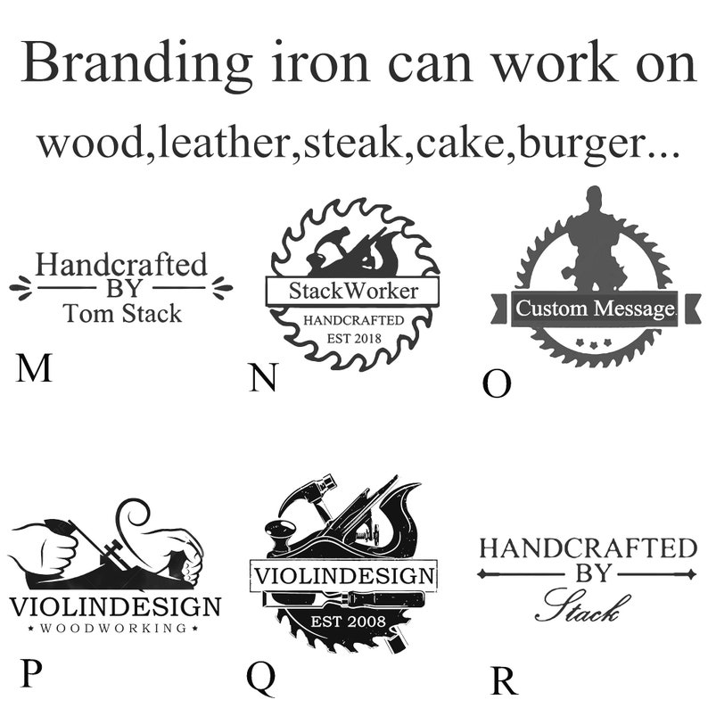 Custom wood burning stamp / Branding iron logo / Wood branding Etsy