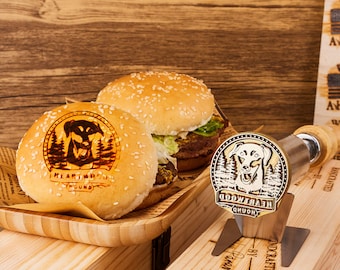 Delicious burgers branding iron , Custom branding iron for Burgers/Woodworking/BBQ , Electric wood burning stamp, Custom wood stamp for gift