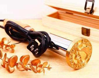 Custom branding iron for woodworkers , Wood burning stamp with electric heater , Electric wood branding iron custom , Custom leather stamp