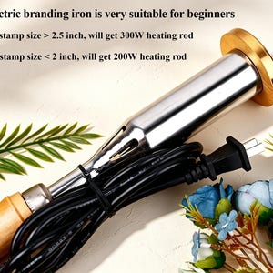 Custom Branding Iron for Woodworking, Personalized Adjustable Temp Electric Wood Burning Stamp for Gift, Wood Branding Iron Custom image 6