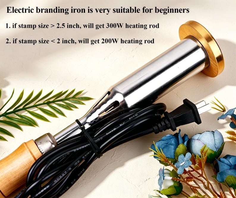 Custom Branding Iron for Woodworking, Personalized Adjustable Temp Electric Wood Burning Stamp for Gift, Wood Branding Iron Custom image 6