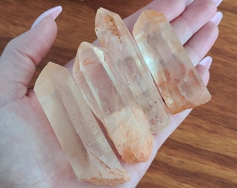 A+ Extra Large Raw Quartz Points, Choose Quantity, 2.5" - 5" Brazilian Quartz Crystals for Crafts or Crystal Grids