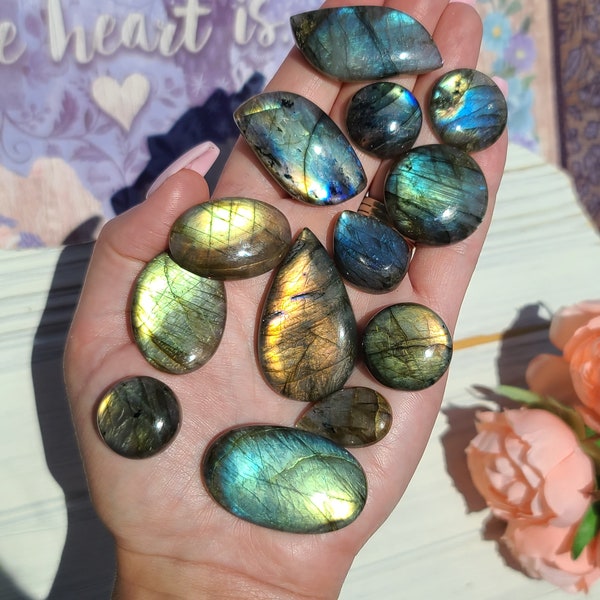 Labradorite Cabochon, Choose Your Crystal Gemstone Cab for Jewelry Making, Wire Wrapping, or Crystal Grids