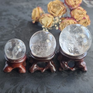 Small Sphere Stand, Choose Size and Quantity, Wooden Sphere Stands for Mini Crystal Balls