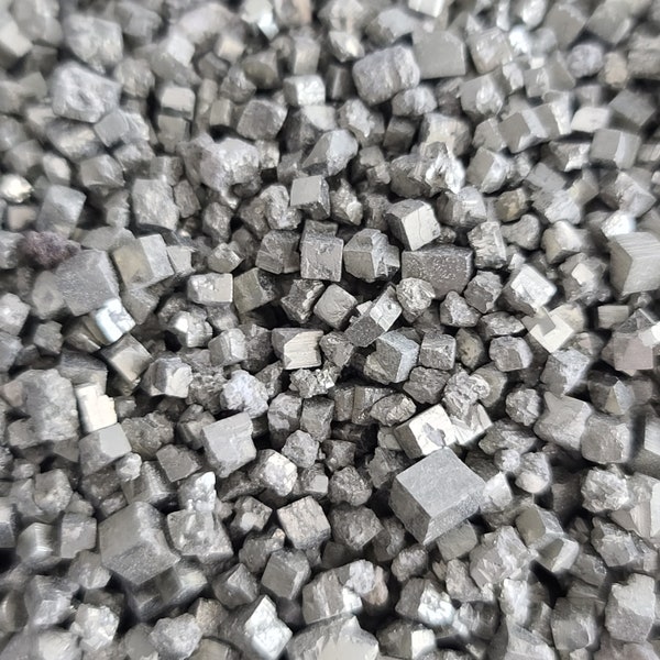 Tiny Raw Pyrite Cubes 1-5 mm, Bulk Gemstone Lots for Orgonites, Jewelry Making, or Crystal Grids