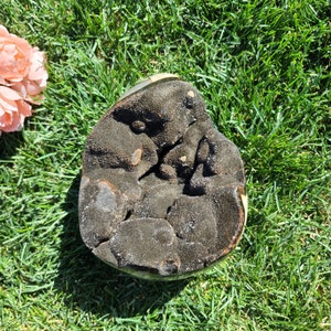 8 lb Septarian Geode Dragon's Egg, Huge Crystal Cluster from Madagascar, Perfect for Decor, Metaphysical Gifts, or Crystal Grids 5DE image 9