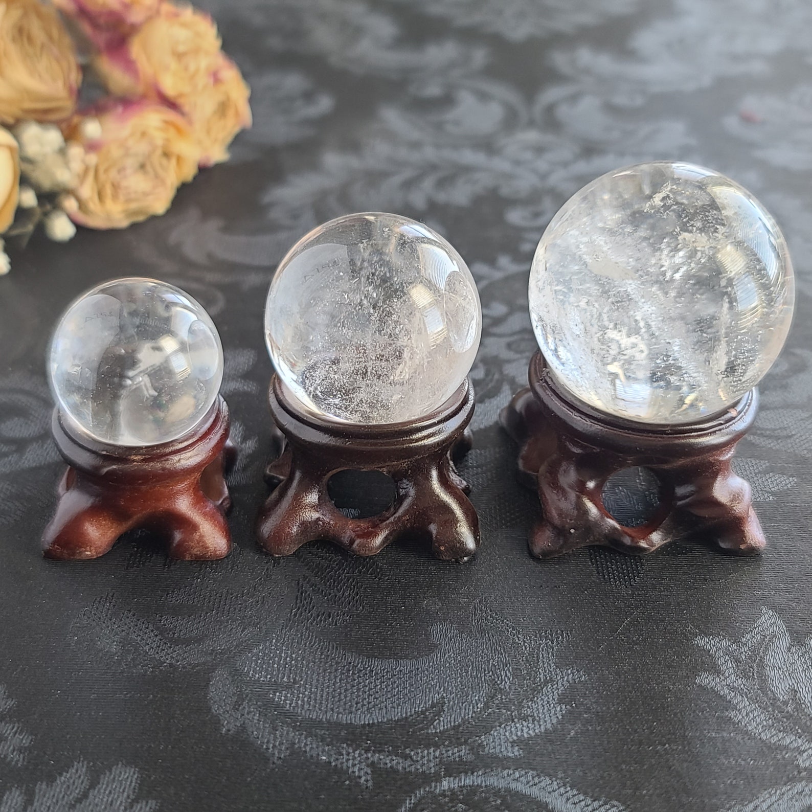 Small Sphere Stand, Choose Size and Quantity, Wooden Sphere Stands for ...