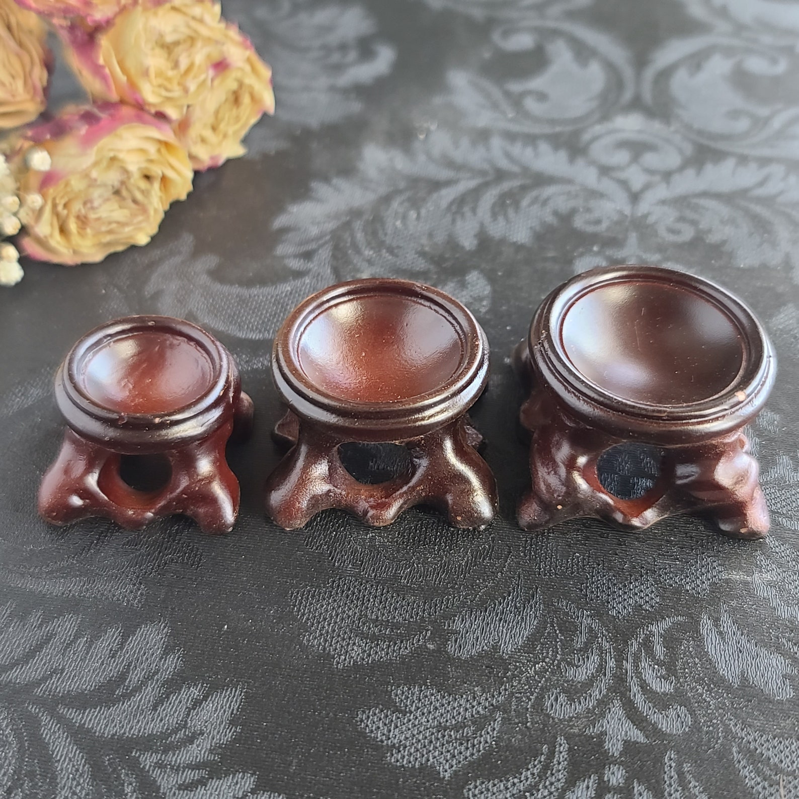 Small Sphere Stand, Choose Size and Quantity, Wooden Sphere Stands for ...