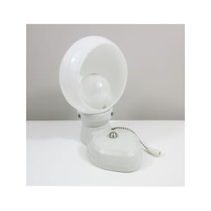 Refurbished Art Deco Porcelain Shaded Wall Sconce with Pull Chain - 1920&#39;s 1930&#39;s - SINGLE