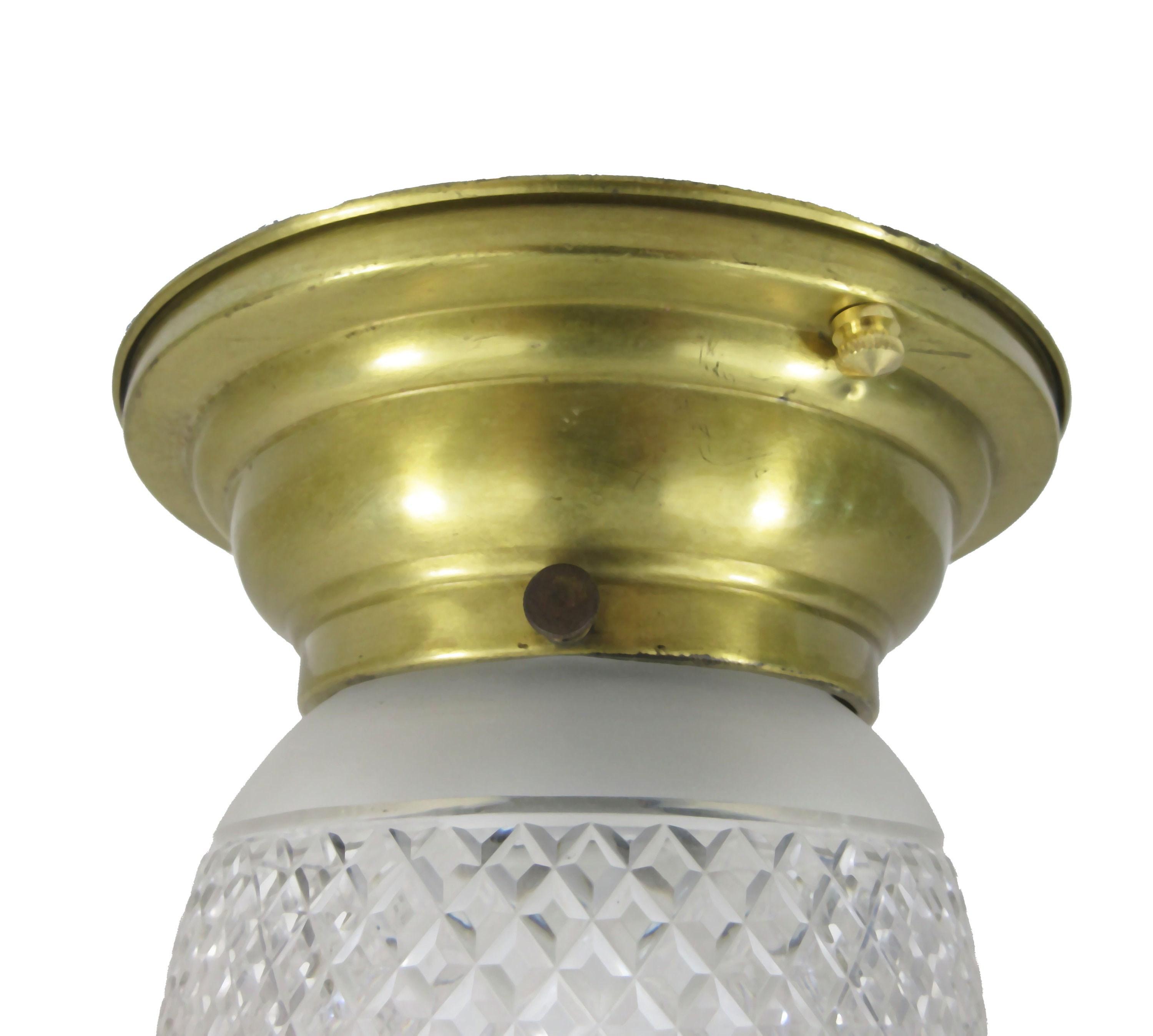 Refurbished Victorian Porch Fixture With Hand Cut Bullet