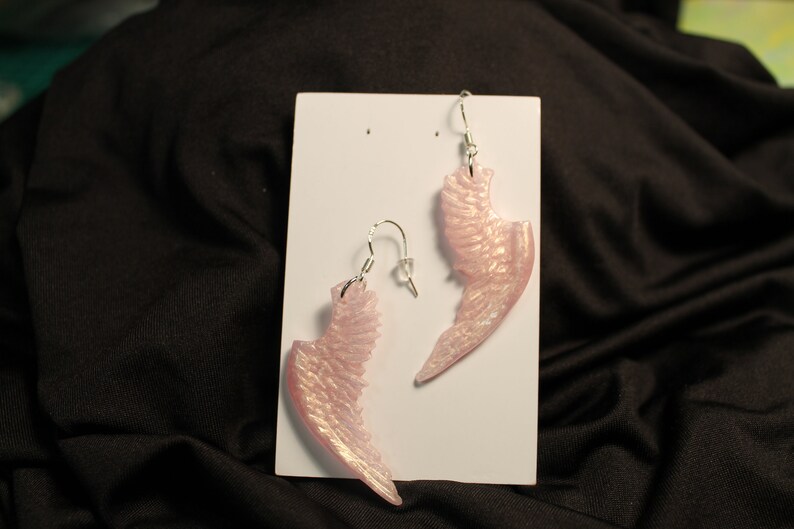 Wing earrings Pink