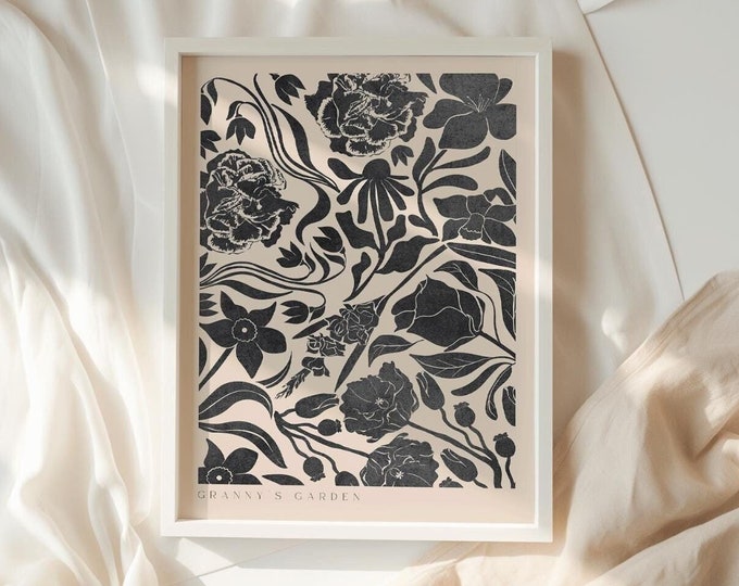 Custom Modern Family Flower Illustration | Digital Illustration | Personalised Gift for Mum | Mother's Day | Family Portrait