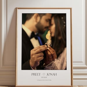Personalisiertes Paar Poster | Digital druckbare Kunst Illustration Geschenk Freund Freundin Partner Ehemann Frau Jahrestag | Benutzerdefiniertes Porträt