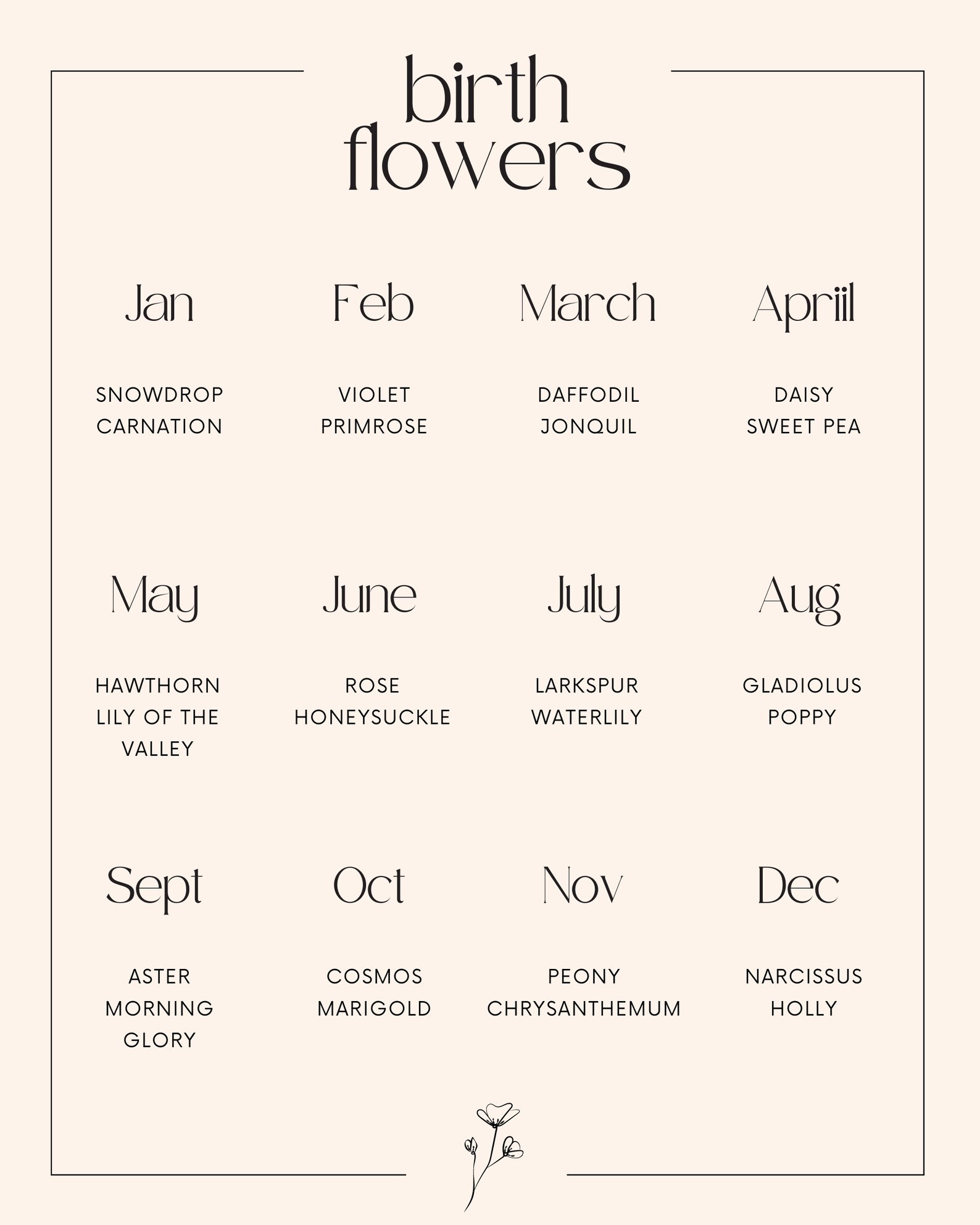 CUSTOM Family Birth Flower Bouquet - Il 1588xN.4823740215 Hqr0