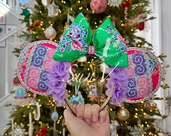 Hmong Paj Ntaub Handmade Mouse Ears