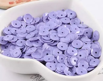 Semi Glossy Pastel Purple Loose Cup Sequins 5mm, 1000 PCs
