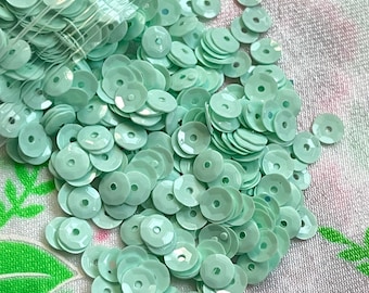 Semi Glossy Pastel Mint color Loose Cup Sequins 5mm, 1000 PCs