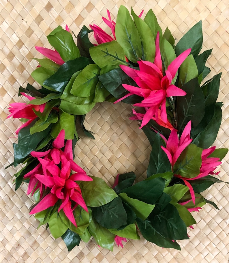 Maile and Spider Lily Hawaiian Head Lei artificial Etsy