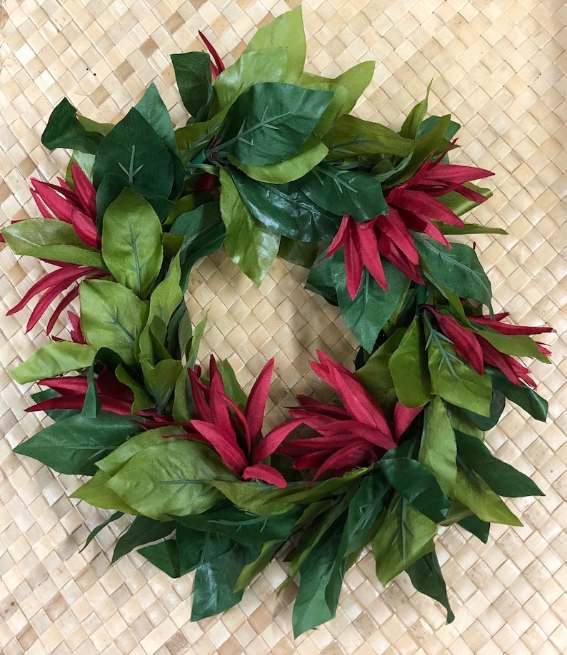 Maile and Spider Lily Hawaiian Head Lei artificial Etsy