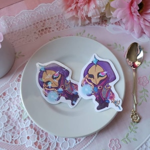 Dark Cosmic Jhin- Glossy oder Holographic Sticker- League of Legends Sticker