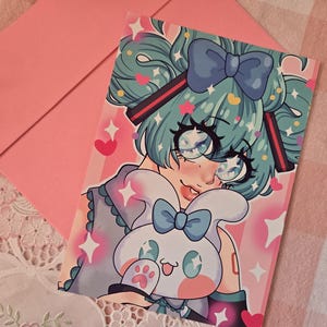 Miku and friend - Matte Art Print