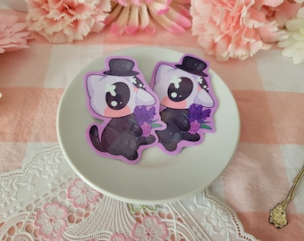 Plague Doctor Kitty -Glossy Cat Sticker