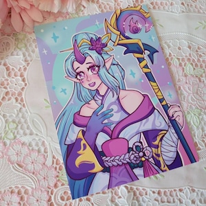 Spirit Blossom Soraka -League of Legends Art Print