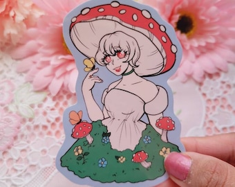 MushroomGirl - Glossy Sticker