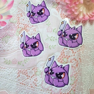 Stabby Critter - Glossy Sticker