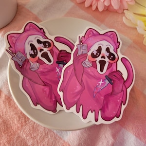 Kittyface- Spooky Cute Big Glossy Sticker