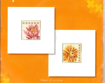 Lanarte Cross Stitch Kit Flowers  Mattie's Choice 10 x 10 cm  Fresh Ideas