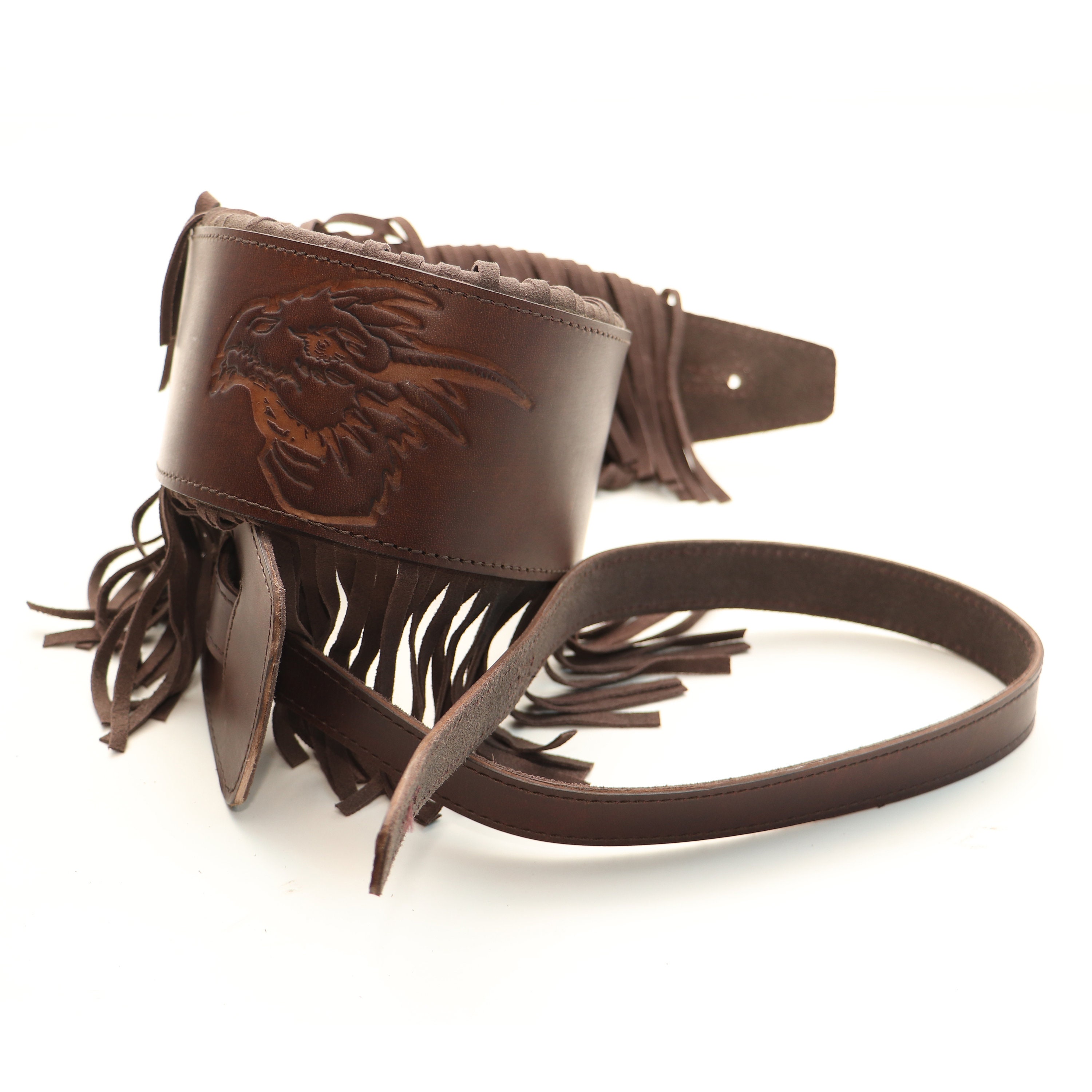 Guitar or Bass Strap Leather Fringe Music Instrument Strap Etsy