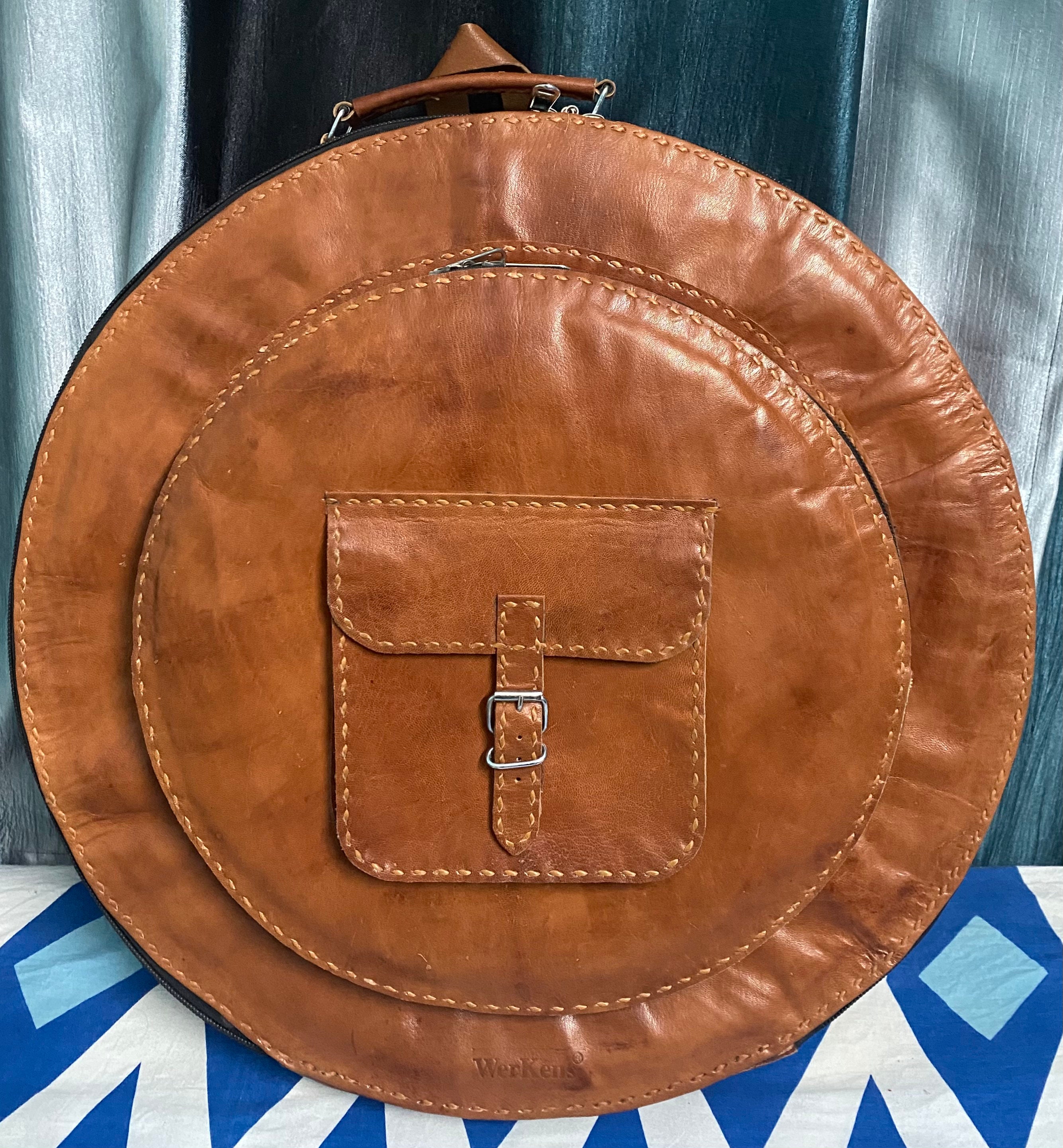 WerKens Handmade Leather Cymbal Bag 22 Front Pocket Etsy