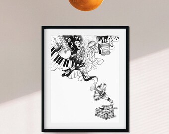 B-Side Dreams - Vinyl Record - Abstract Art - Unframed
