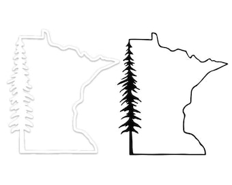 Minnesota Sticker - BLACK OR WHITE, be sure to specify in your order!