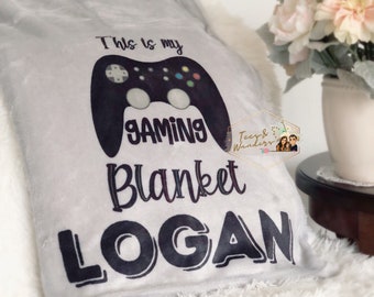This is My Gaming Blanket, Couch Throw Blanket, Personalized Throw Blanket, Gaming Blanket, Gift for Him, Gift for Kids, 50x60 inches