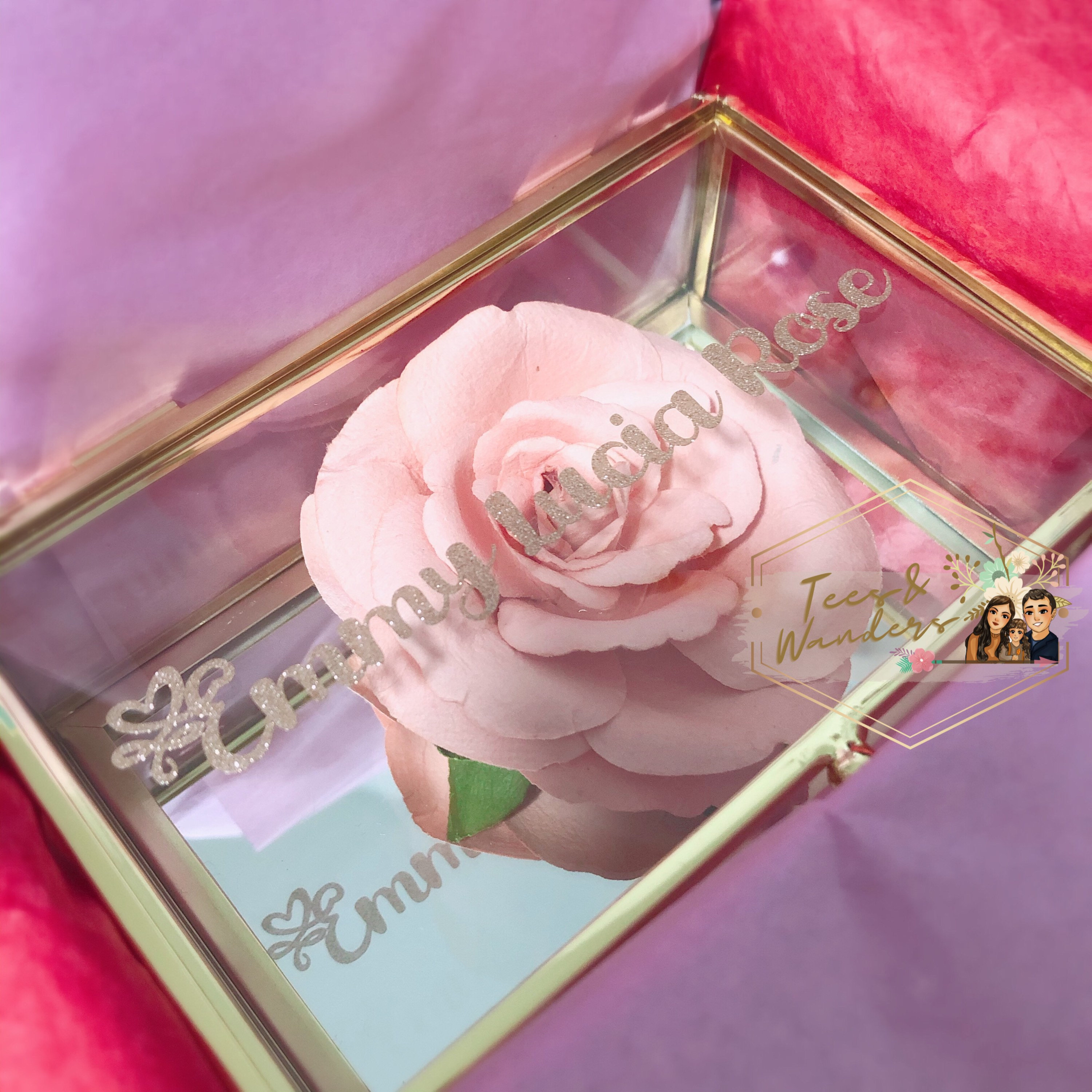 Personalized Glass Jewelry Box Simple Jewelry Box Gold Etsy