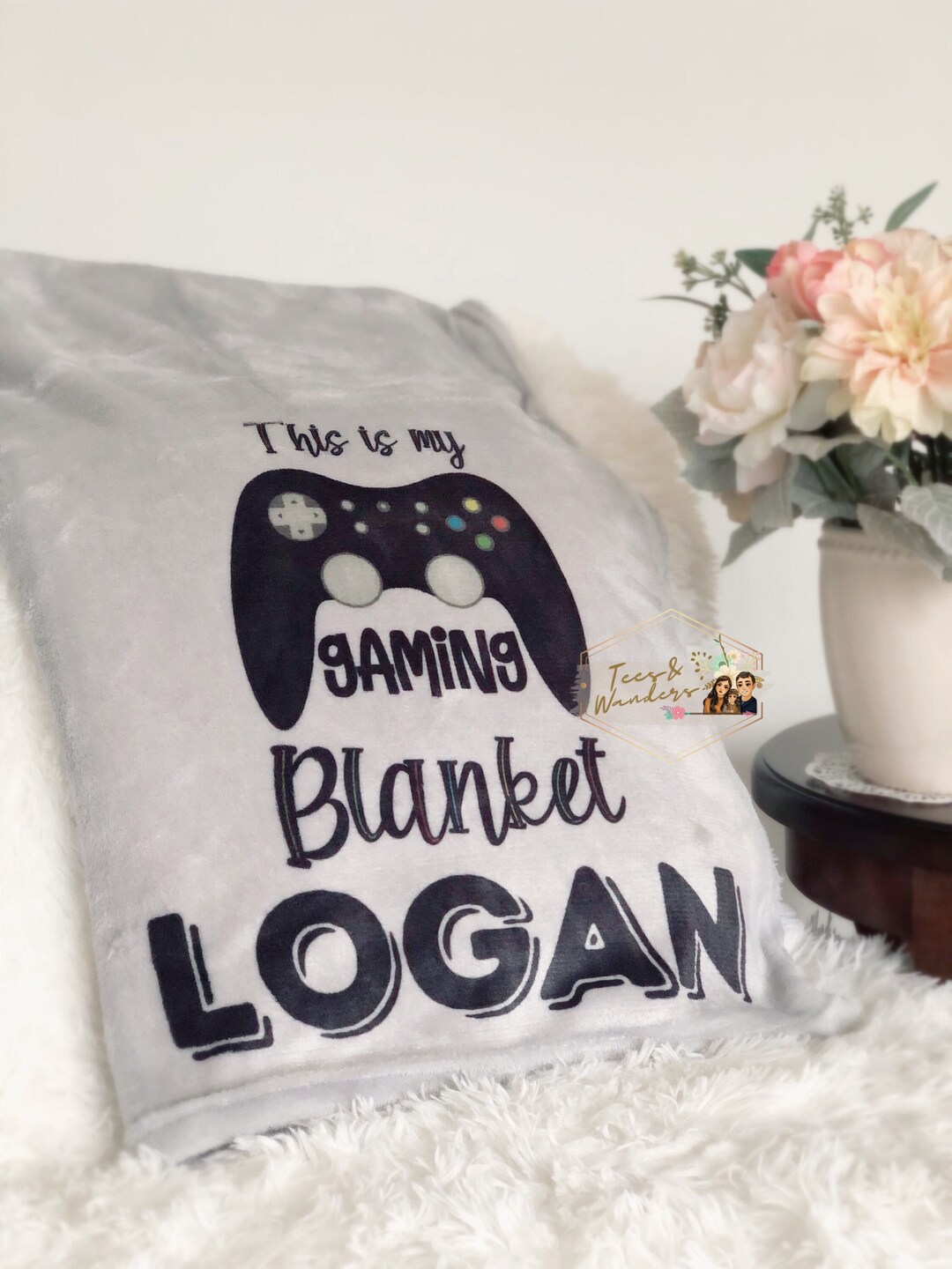 This is My Gaming Blanket, Couch Throw Blanket, Personalized Throw