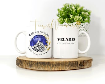 To The Stars Who Listen and The Dreams Answered Personalized Mug, ACOTAR Mug, A Court of Thorns and Roses Inspired Mug, Custom Velaris Mug
