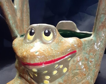 Ceramic Frog Planter