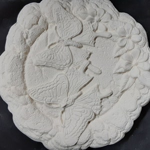 Butterflies Stone Unpainted Ceramic Bisque