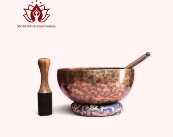 32cm Full moon/Mantra carved Handmade Tibetan Sound healing bowl,High quality moon/mantra carved Singing bowl for yoga,Meditation,Sound bath