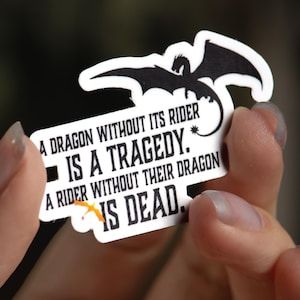 Fourth Wing Dragon Rider Sticker: Holographic Romantasy Vinyl Decal