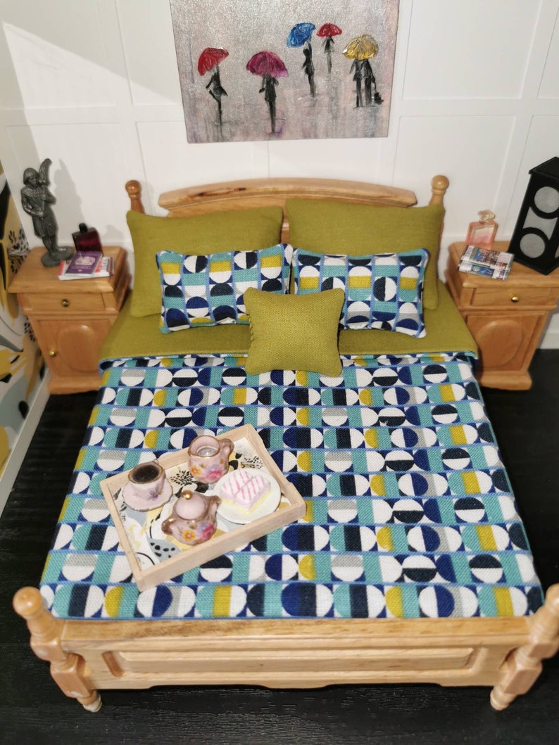 Multi Scandi Print DOLLS HOUSE Bedding Set of 6 Pieces Etsy